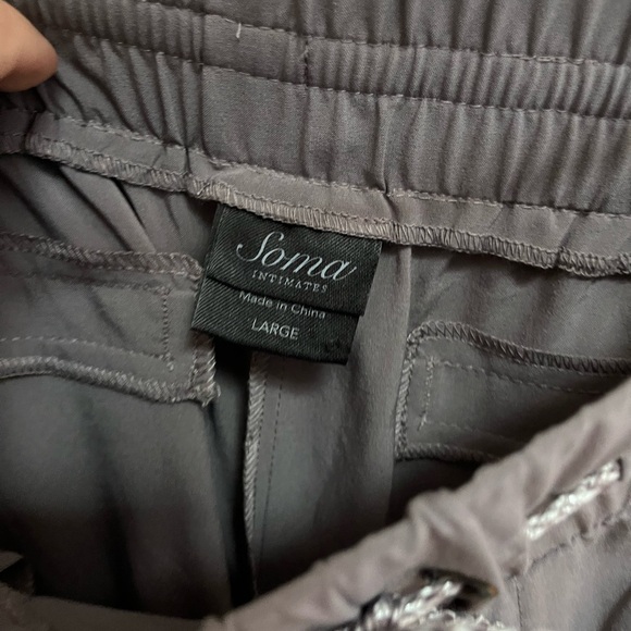 Soma grey lightweight casual pants size large side stripe - Picture 4 of 5